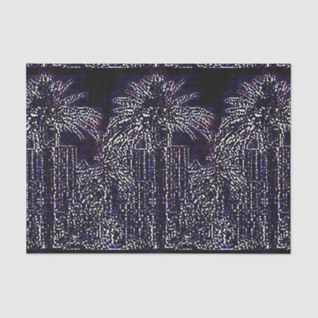 In Traffic palm trees black tissue paper (Front)