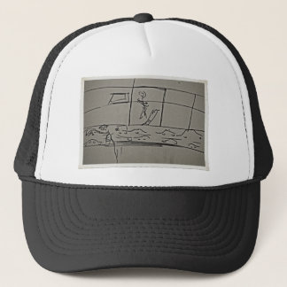 in traffic trucker hat