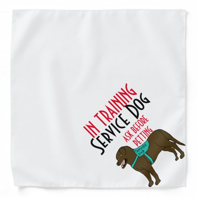 In Training Service Dog-ASK BEFORE PETTING Bandana (Front)