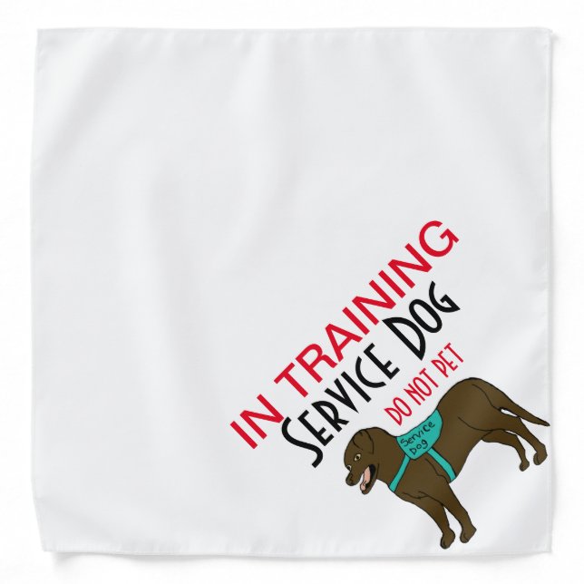 In Training Service Dog- DO NOT PET Bandana (Front)