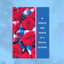 In Tribute of a Veteran Appreciation Card