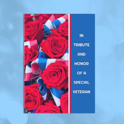 In Tribute of a Veteran Appreciation Card