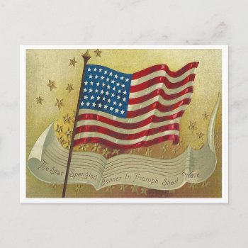 In Triumph Shall Wave Postcard by thedustyattic at Zazzle