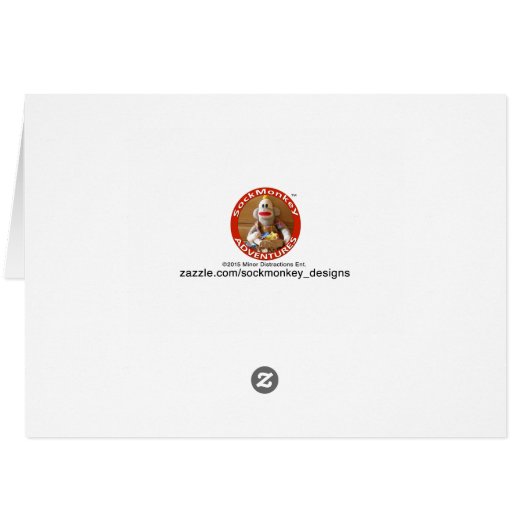In Trouble Monkey Blank Cards (Back Horizontal)