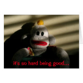 In Trouble Monkey Blank Cards (Front Horizontal)