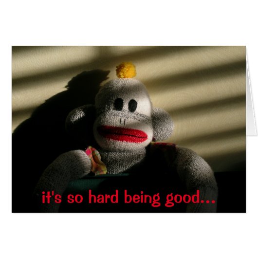 In Trouble Monkey Blank Cards (Front Horizontal)
