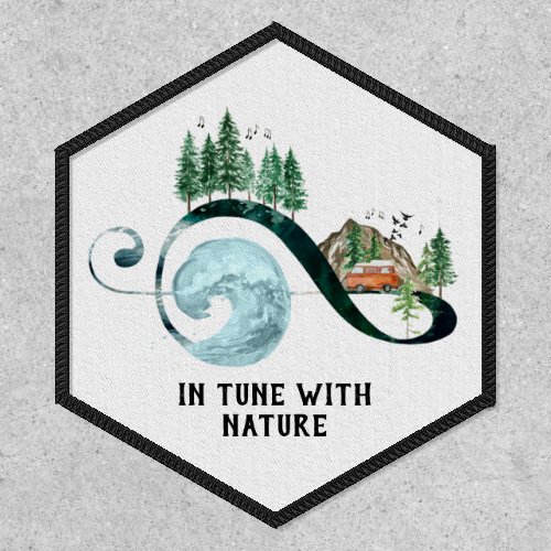 In Tune With Nature  Retro Camp Patch