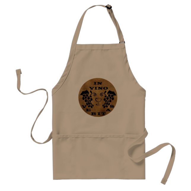 In vino veritas adult apron (Front)