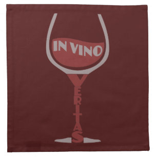 In Vino Veritas custom cloth napkins