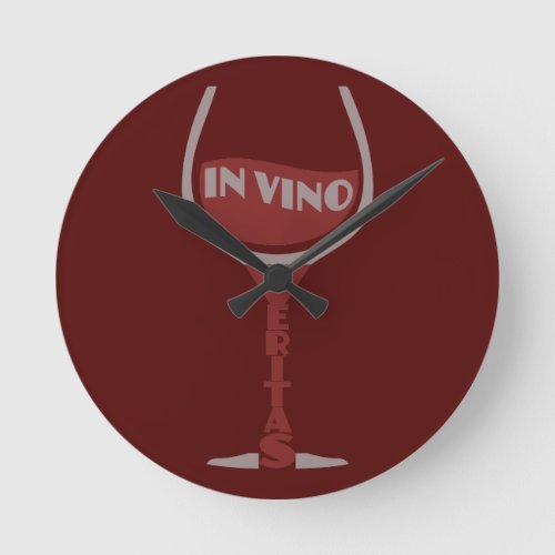 In Vino Veritas custom wall clock