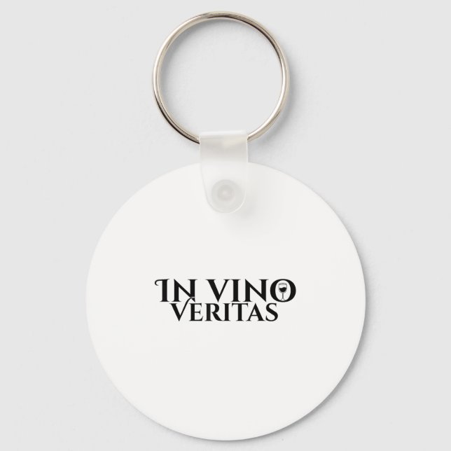 In Vino Veritas _ Latin _ Ancient Rome _ Wine Love Keychain (Front)