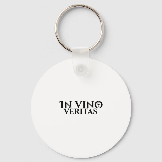 In Vino Veritas _ Latin _ Ancient Rome _ Wine Love Keychain (Front)
