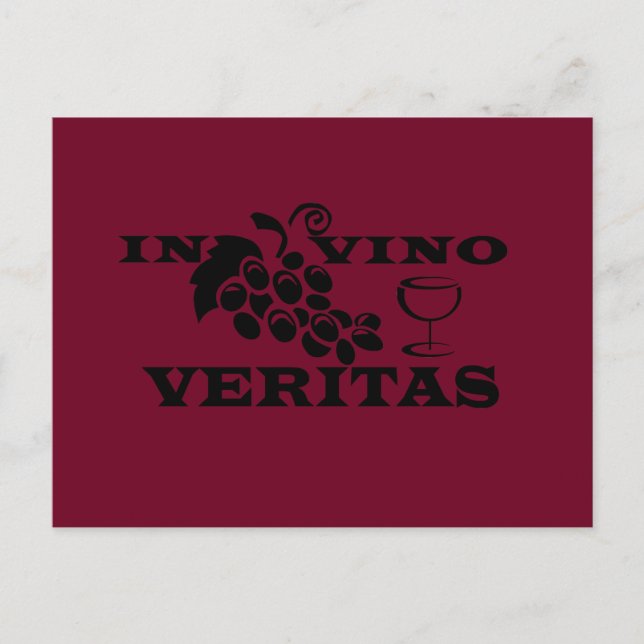 In vino veritas postcard (Front)