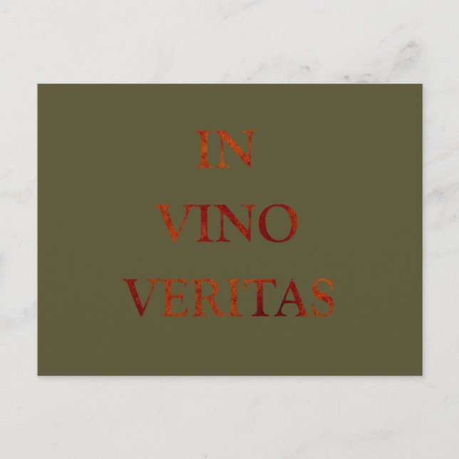 In vino veritas postcard (Front)