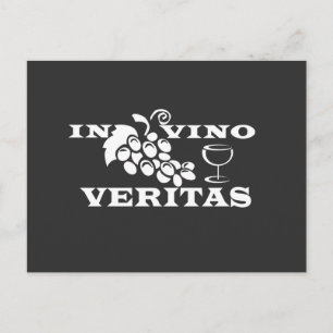 In vino veritas postcard