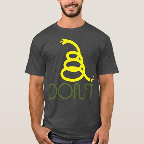 In Vogue Modern Yellow Minimalist Gadsden Snake Fl T_Shirt