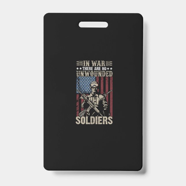 in war there are no unwounded soldiers badge (Front)