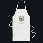 In Wine Is Truth Long Apron<br><div class="desc">Wine Lovers, express your passion for your wine-lifestyle with this design that reads, "In Vino Veritas (In wine is truth), " a proverb quoted by Plato. Design also features a wine glass surrounded by a laurel wreath. Available on t-shirts, mugs, totes & other great gift ideas for wine enthusiasts!</div>