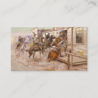 In Without Knocking 1909 - Charles Marion Russell Business Card