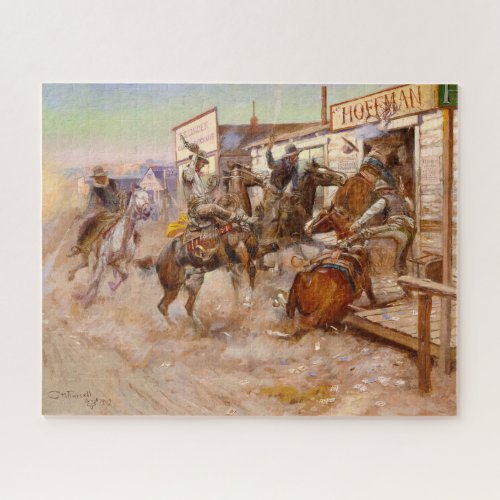 In Without Knocking by Charles Marion Russell Jigsaw Puzzle