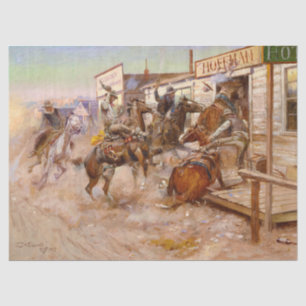 In Without Knocking by Charles Marion Russell Tissue Paper