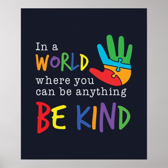 In World Where You Can Be Anything Be Kind Poster Zazzle Com   In World Where You Can Be Anything Be Kind Poster R0692e9a15bec49c4a2b54ac751c0a97f Wvy 8byvr 540 