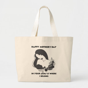 In Your Arms Large Tote Bag