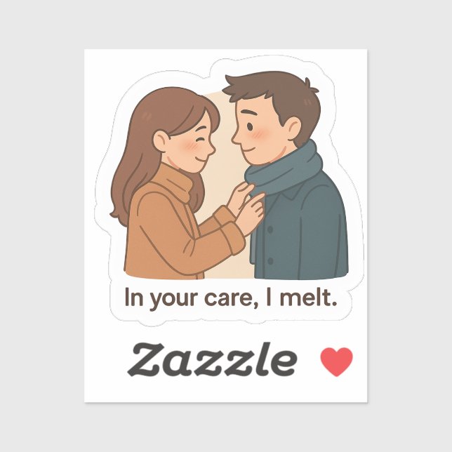 In Your Care, I Melt – Sweet Couple Sticker (Sheet)