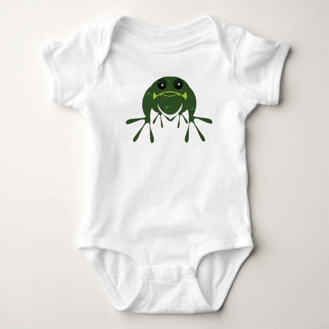 In Your Face Frog Baby Bodysuit (Front)