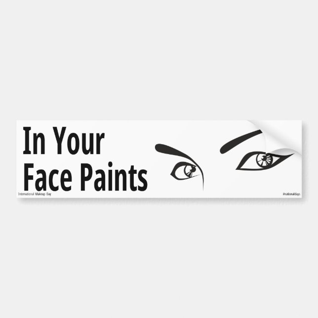 In Your Face Paints Bumper Sticker (Front)