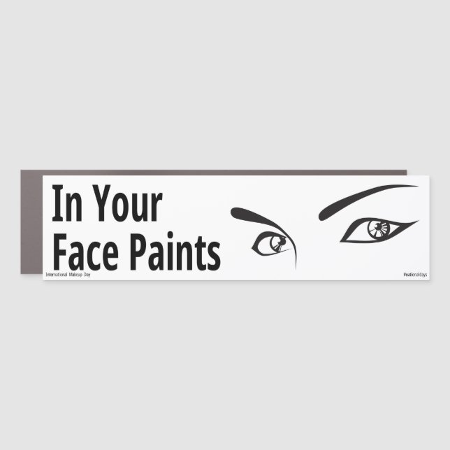 In Your Face Paints Car Magnet (Front)