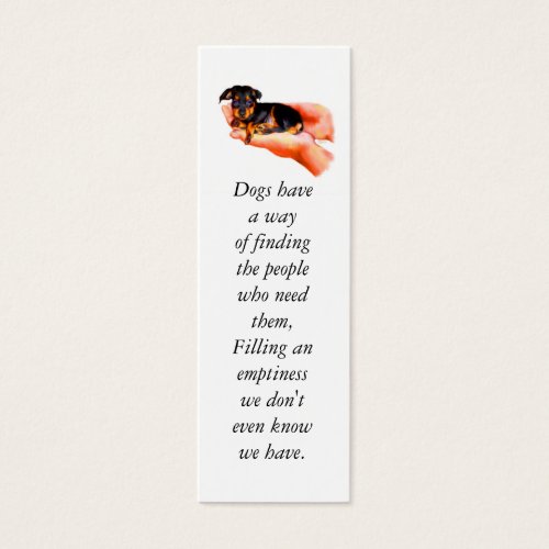 In Your Hands Please Spay  Neuter Bookmark