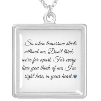 In Your Heart Blue Paw Print Necklace