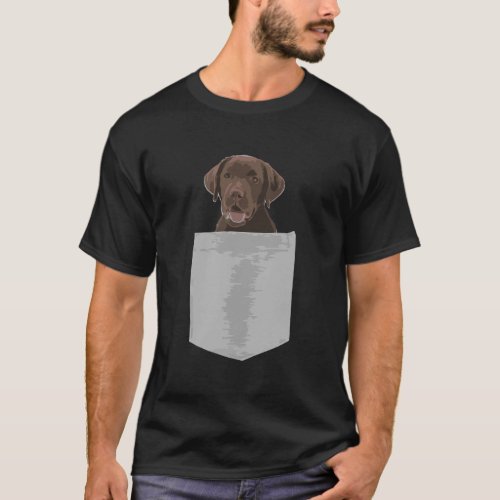 In Your Pocket Chocolate Lab Labrador T_Shirt
