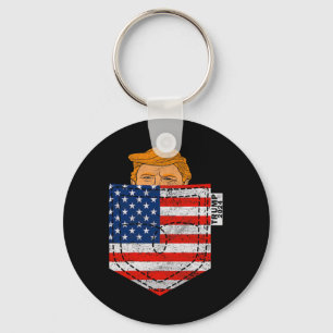 In Your Pocket Usa Election Trump For 2024 4th Of Keychain