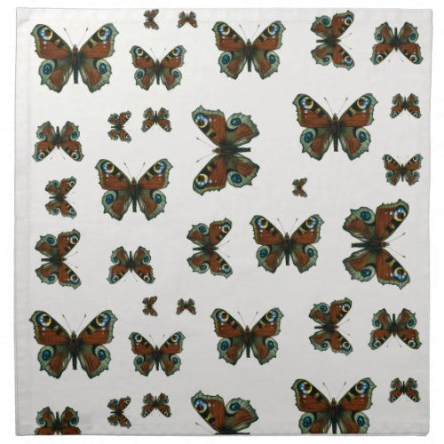 Inachis io _ The European Peacock Butterfly Cloth Napkin