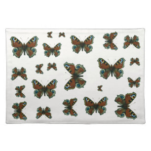Inachis io - The European Peacock Butterfly Cloth Placemat
