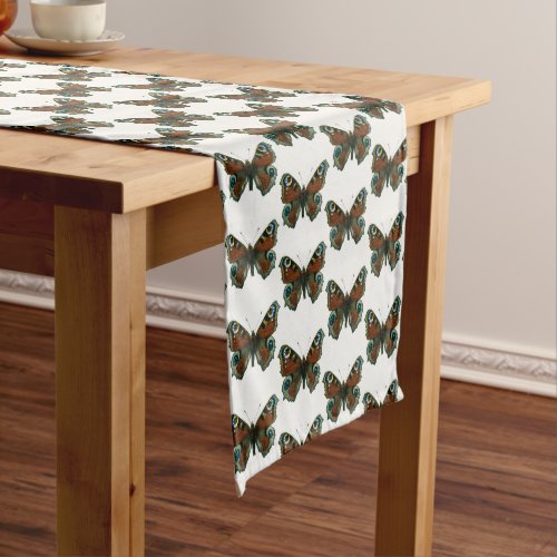 Inachis io _ The European Peacock Butterfly Medium Table Runner