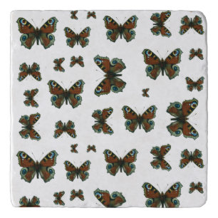 Inachis io - The European Peacock Butterfly Trivet