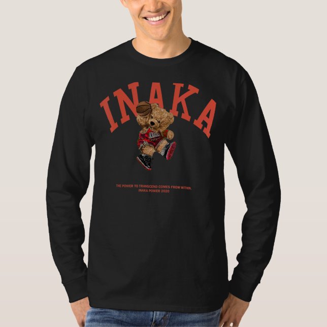 Inakas Basketball Bear  Design T-Shirt (Front)