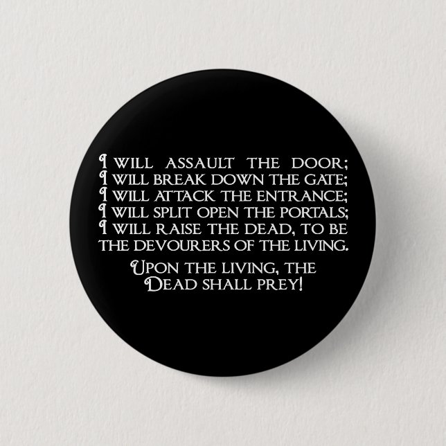 Inanna/Ishtar Entering Underworld Quote Button (Front)