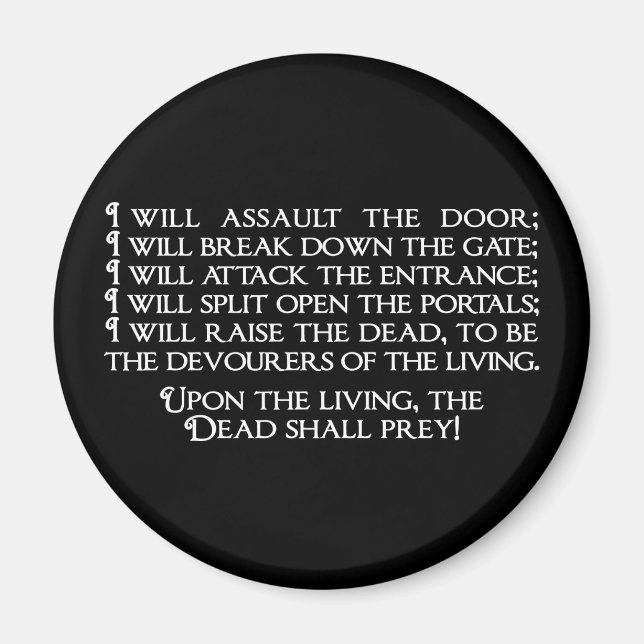 Inanna/Ishtar Entering Underworld Quote Magnet (Front)