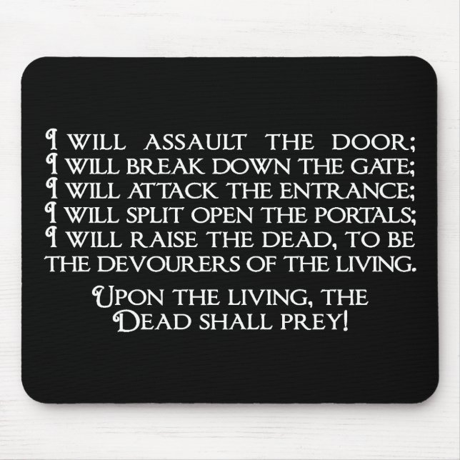 Inanna/Ishtar Entering Underworld Quote Mouse Pad (Front)