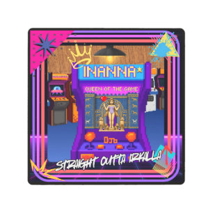 INANNA: Queen of the Game 80's Metal Print