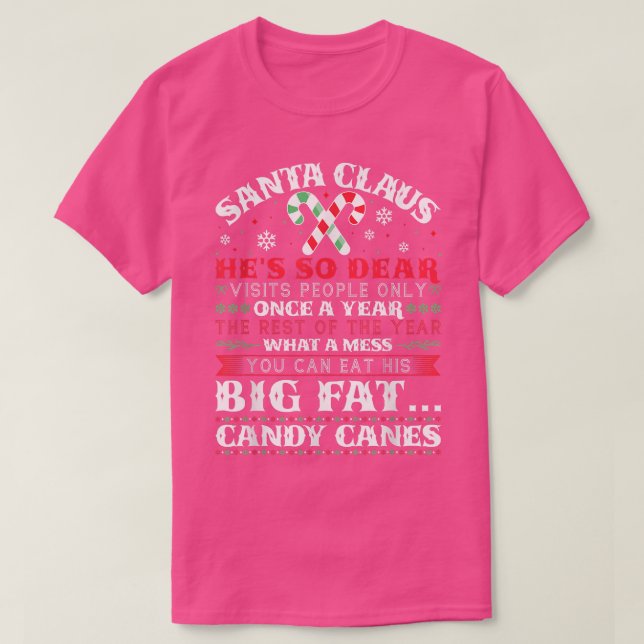 Inappropriate Christmas Poem, Adult Humor Candy St T-Shirt (Design Front)