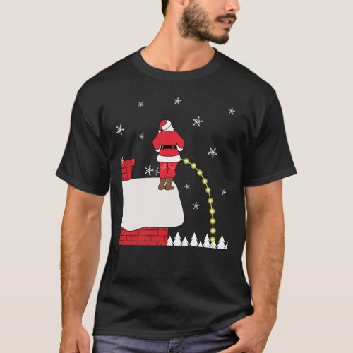 Inappropriate Christmas Santa pee Classic T_Shirt