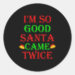 Inappropriate Christmas Shirts Uni Adult Black Sma Classic Round Sticker