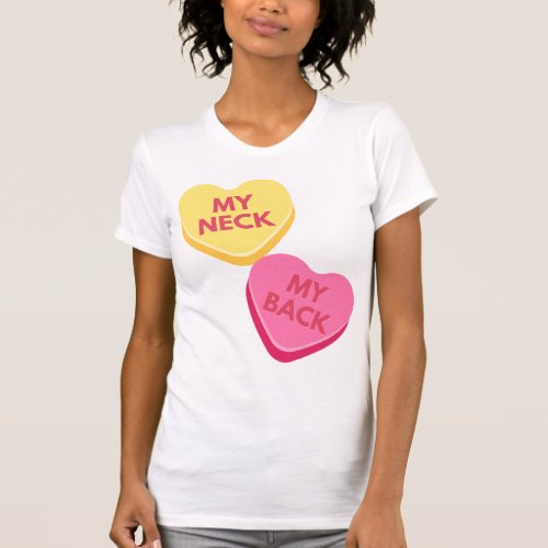 Inappropriate Conversation Candy Hearts T_Shirt
