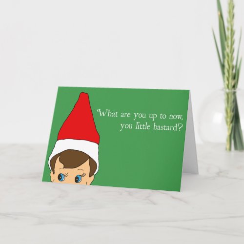 Inappropriate Elf Greeting Card