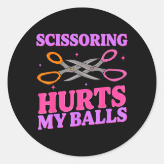 Inappropriate Funny Humor Classic Round Sticker